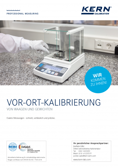 Flyer - Prüfservice für elektronische Waagen - Jochen Lütz